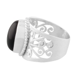 Bohemian style handcrafted sterling silver ring